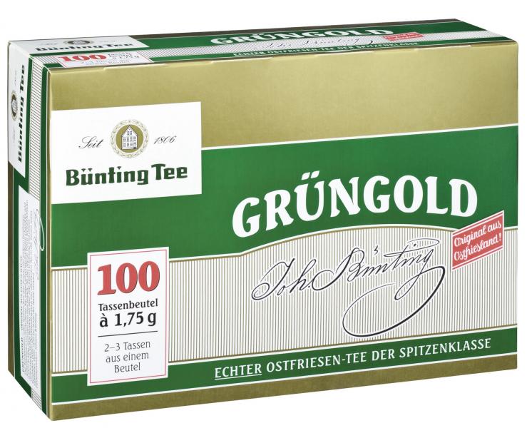 Bünting Grüngold Tassenbeutel 100 x 1.75 g