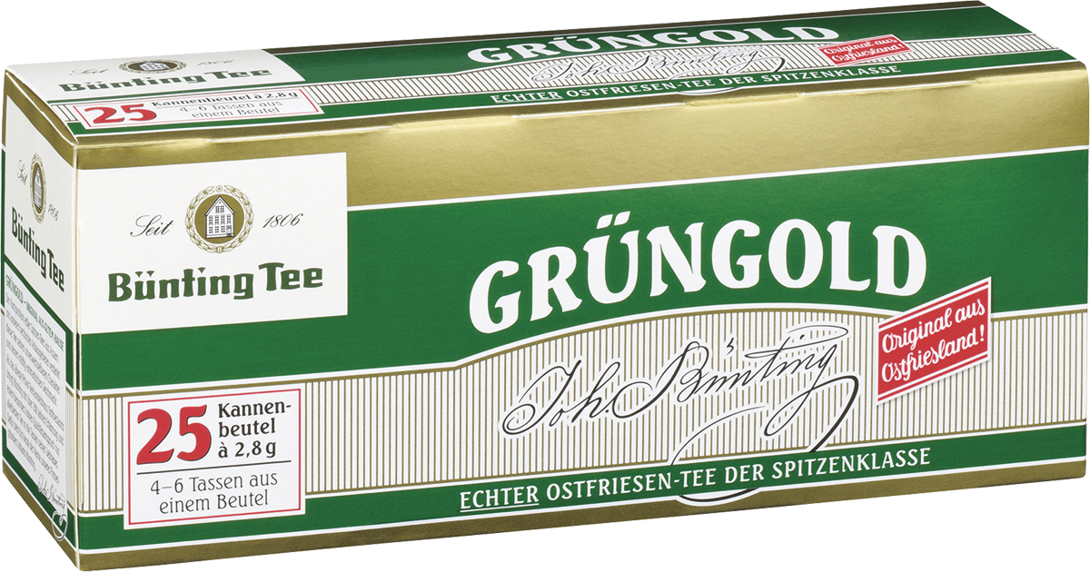 Bünting Grüngold Kannenbeutel 25 x 2.8 g